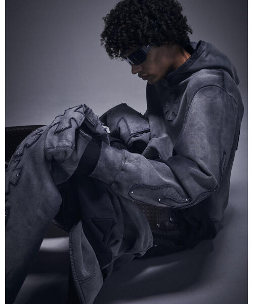 DANKE SCHON(ダンケシェーン)の「DankeSchon/ダンケシェーン/SPRAY PIGMENT SWEAT HOODIE IRON(パーカー・レディース・ブラック・M/L)」の12枚目の写真