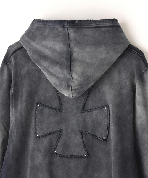 DANKE SCHON(ダンケシェーン)の「DankeSchon/ダンケシェーン/SPRAY PIGMENT SWEAT HOODIE IRON(パーカー・レディース・ブラック・M/L)」の6枚目の写真