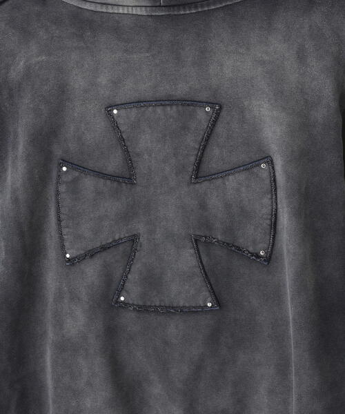 DANKE SCHON(ダンケシェーン)の「DankeSchon/ダンケシェーン/SPRAY PIGMENT SWEAT HOODIE IRON(パーカー・レディース・ブラック・M/L)」の5枚目の写真