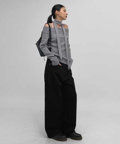 BLACKUP（ブラックアップ）の「[MADE] ソルドワイドコットンパンツ（その他パンツ・レディース・ブラウン/ブラック・MEDIUM/LARGE/SMALL）」の9枚目の写真