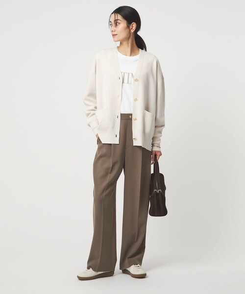 green label relaxing（グリーンレーベルリラクシング）の「イージー ストレート パンツ（その他パンツ・レディース・オフホワイト/ダークグレー/モカ・36/38）」の5枚目の写真