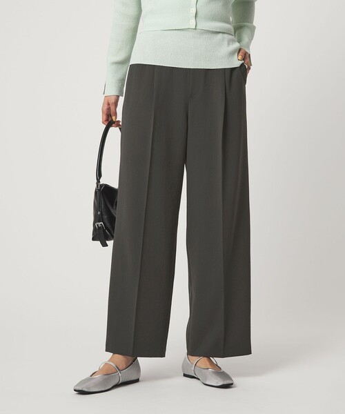 green label relaxing（グリーンレーベルリラクシング）の「イージー ストレート パンツ（その他パンツ・レディース・オフホワイト/ダークグレー/モカ・36/38）」の11枚目の写真