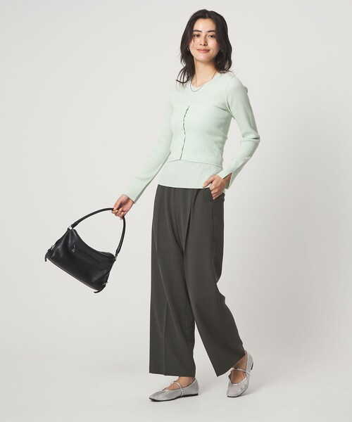 green label relaxing（グリーンレーベルリラクシング）の「イージー ストレート パンツ（その他パンツ・レディース・オフホワイト/ダークグレー/モカ・36/38）」の13枚目の写真