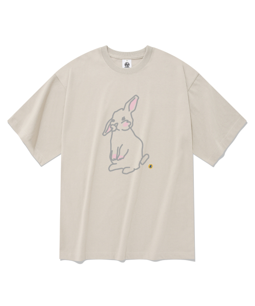 RADINEO(ラディネオ)の「ラビット 半袖Tシャツ ベージュ(Tシャツ/カットソー・メンズ・その他・SMALL/MEDIUM/LARGE/X-LARGE)」の1枚目の写真