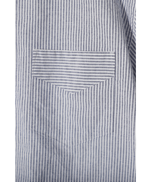 HORLISUN（ホーリーサン）の「プールオックスフォードストライプシャツ ネイビー（シャツ/ブラウス・レディース・その他・SMALL/MEDIUM/LARGE）」の3枚目の写真