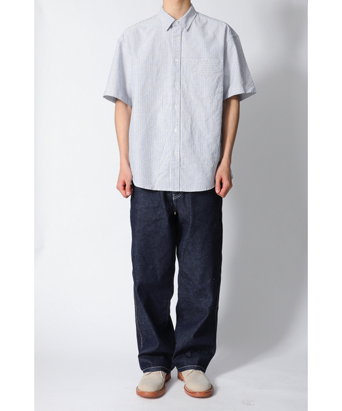 HORLISUN（ホーリーサン）の「プールオックスフォードストライプシャツ ネイビー（シャツ/ブラウス・レディース・その他・SMALL/MEDIUM/LARGE）」の4枚目の写真