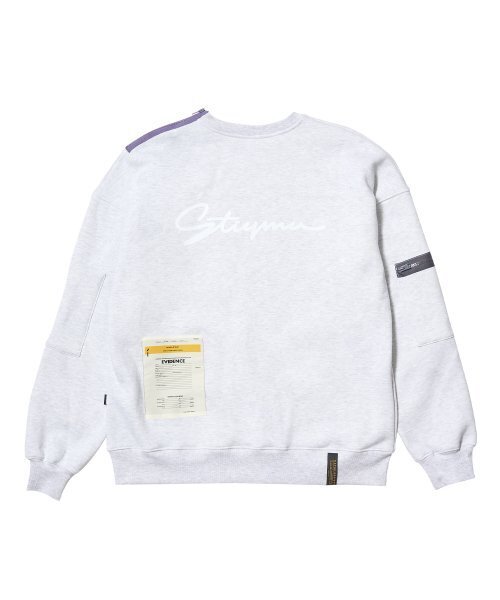 STIGMA(スティグマ)の「ZIPPER OVERSIZED CREWNECK WHITE MELANGE(スウェット・メンズ・その他・LARGE/MEDIUM/X-LARGE)」の2枚目の写真