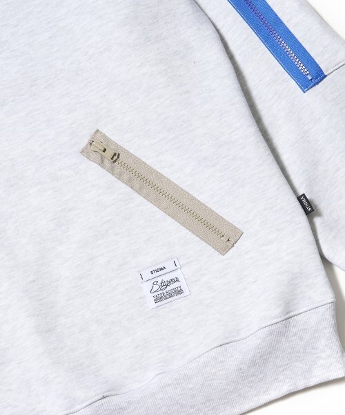 STIGMA(スティグマ)の「ZIPPER OVERSIZED CREWNECK WHITE MELANGE(スウェット・メンズ・その他・LARGE/MEDIUM/X-LARGE)」の6枚目の写真