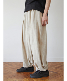 MALEN（マレン）の「ユニセックス リネン ボタン バルーンパンツ ベージュ（その他パンツ）」