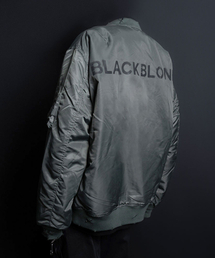 BLACK BLOND（ブラック ブロンド）の「ビビディリップトカスタムスプレイドロゴエムエイワンボンバージャケット（カーキ）（MA-1）」