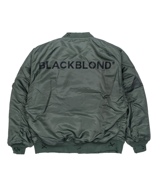 BLACK BLOND（ブラック ブロンド）の「ビビディリップトカスタムスプレイドロゴエムエイワンボンバージャケット（カーキ）（ブルゾン・レディース・その他・LARGE/MEDIUM/X-LARGE）」の8枚目の写真