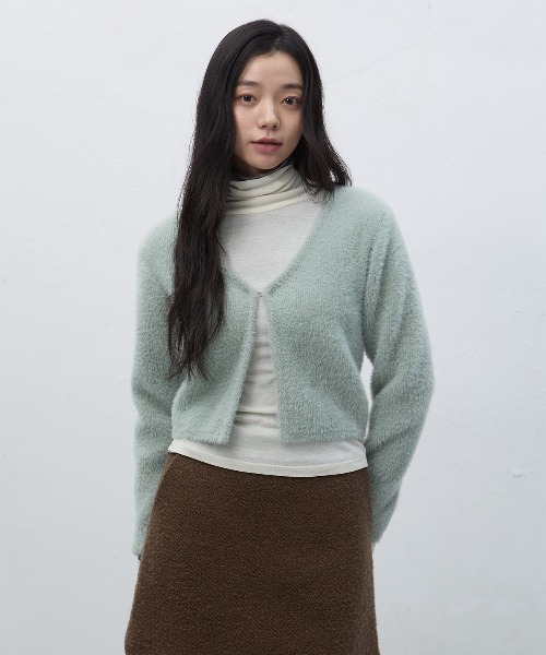 GENERAL IDEA ヘアリークロップカーディガン HAIRY CROP CARDIGAN カーディガン ボレロ GENERAL IDEA ジェネラルアイデア のファッション通販