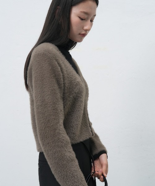 GENERAL IDEA(ジェネラルアイデア)の「【GENERAL IDEA】ヘアリークロップカーディガン / HAIRY CROP CARDIGAN(カーディガン/ボレロ・レディース・ミント/ブラウン/アイボリー・S/M/L)」の11枚目の写真