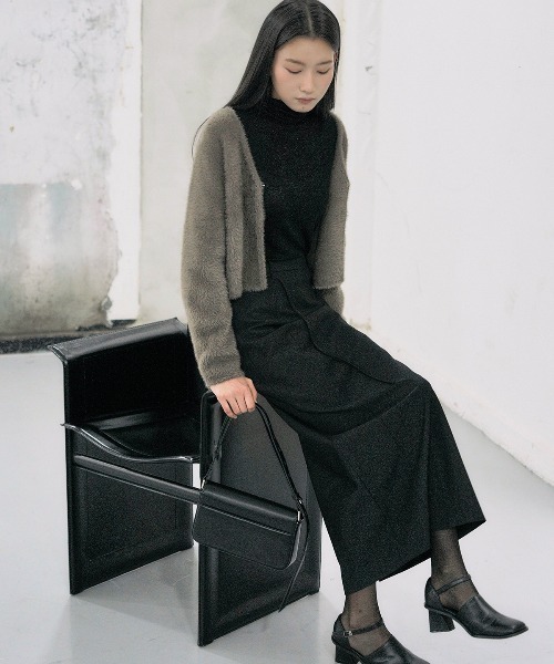 GENERAL IDEA(ジェネラルアイデア)の「【GENERAL IDEA】ヘアリークロップカーディガン / HAIRY CROP CARDIGAN(カーディガン/ボレロ・レディース・ミント/ブラウン/アイボリー・S/M/L)」の16枚目の写真