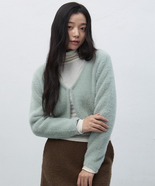 GENERAL IDEA(ジェネラルアイデア)の「【GENERAL IDEA】ヘアリークロップカーディガン / HAIRY CROP CARDIGAN(カーディガン/ボレロ・レディース・ミント/ブラウン/アイボリー・S/M/L)」の18枚目の写真