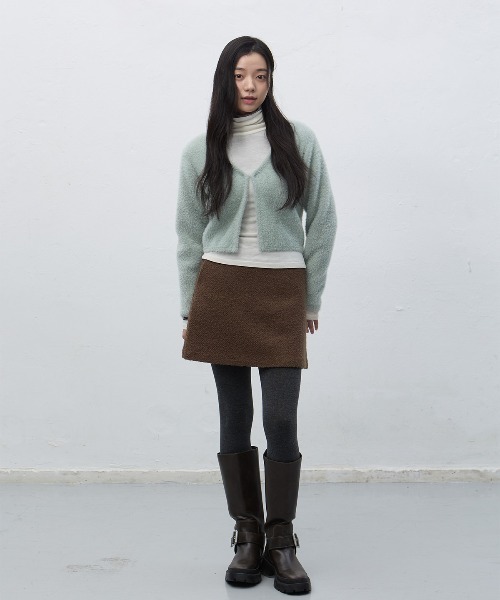 GENERAL IDEA(ジェネラルアイデア)の「【GENERAL IDEA】ヘアリークロップカーディガン / HAIRY CROP CARDIGAN(カーディガン/ボレロ・レディース・ミント/ブラウン/アイボリー・S/M/L)」の20枚目の写真