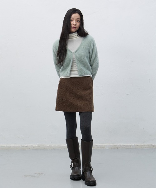 GENERAL IDEA(ジェネラルアイデア)の「【GENERAL IDEA】ヘアリークロップカーディガン / HAIRY CROP CARDIGAN(カーディガン/ボレロ・レディース・ミント/ブラウン/アイボリー・S/M/L)」の21枚目の写真