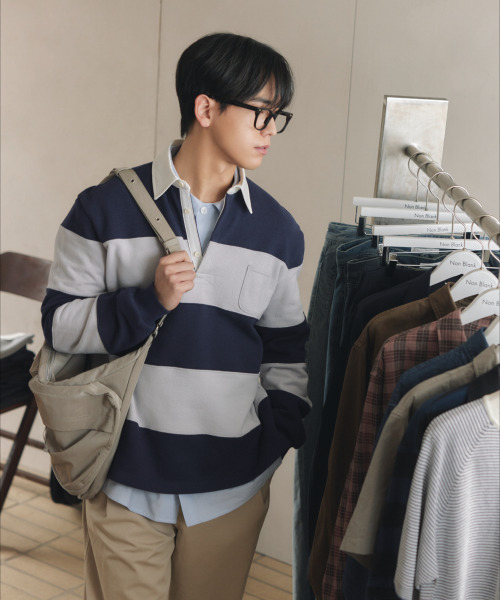 NONBLANK(ノンブランク)の「ブクルラグビーTシャツ_NAVY(ポロシャツ・メンズ・ネイビー・MEDIUM/LARGE/X-LARGE)」の3枚目の写真