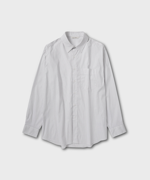 NONBLANK(ノンブランク)の「ダブルピンストライプシャツ_BLACK STRIPE(ビジネスシャツ・メンズ・その他・MEDIUM/LARGE/X-LARGE)」の1枚目の写真