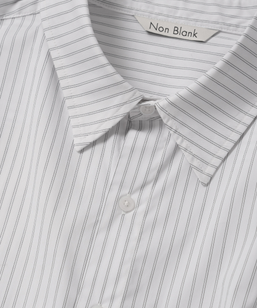 NONBLANK(ノンブランク)の「ダブルピンストライプシャツ_BLACK STRIPE(ビジネスシャツ・メンズ・その他・MEDIUM/LARGE/X-LARGE)」の4枚目の写真