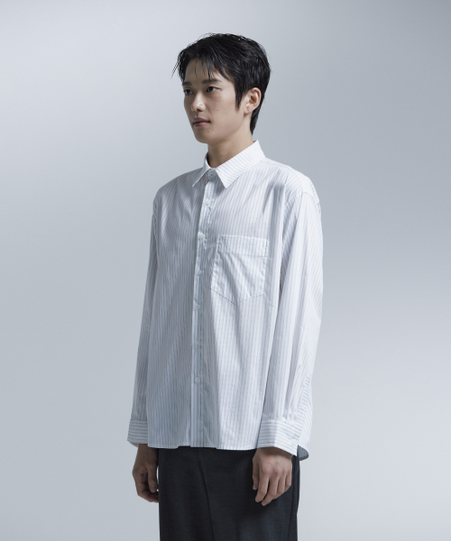 NONBLANK(ノンブランク)の「ダブルピンストライプシャツ_BLACK STRIPE(ビジネスシャツ・メンズ・その他・MEDIUM/LARGE/X-LARGE)」の11枚目の写真