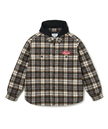 LORES（ロアス）の「Quilted Hooded Shirts - Brown（ダウンジャケット/コート）」