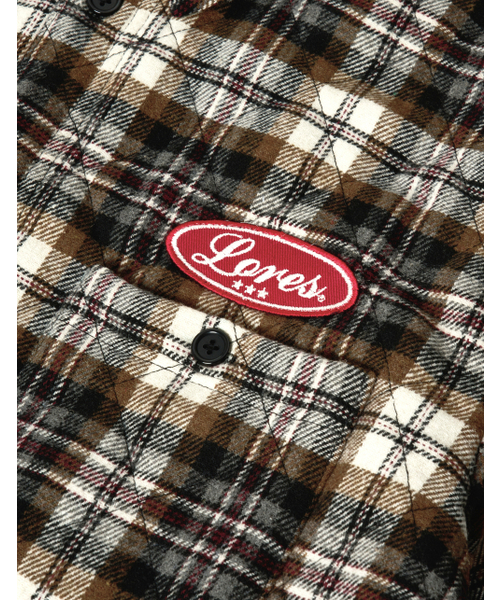 LORES(ロアス)の「Quilted Hooded Shirts - Brown(ダウンジャケット/コート・レディース・その他・LARGE/MEDIUM)」の4枚目の写真