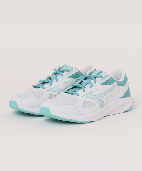 ASBee（アスビー）の「mizuno ミズノ TRADROAD 14【幅広3E/軽量】レディーススニーカー ランニングシューズ(トラッドロード14)（スニーカー・レディース・ホワイト×ホワイト/ブラック×ブラック/ホワイト系その他・22.0cm/22.5cm/23.0cm/23.5cm/24.0cm/24.5cm/25.0cm）」の2枚目の写真