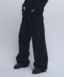 INTER FACTORY（インターファクトリー）の「takumu（MUU STUDIO） - Three-dimensional wide pants / 立体的ワイドパンツ（デニムパンツ）」