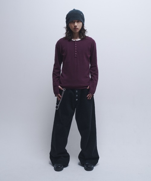 INTER FACTORY(インターファクトリー)の「takumu(MUU STUDIO) - Three-dimensional wide pants / 立体的ワイドパンツ(デニムパンツ・メンズ・ブラック・3/2/1)」の20枚目の写真