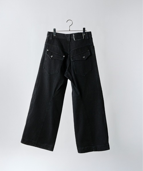 セール】takumu（MUU STUDIO） - Three-dimensional wide pants / 立体