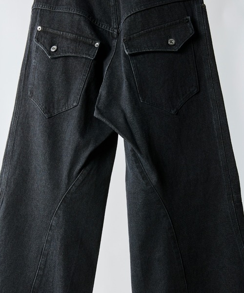 セール】takumu（MUU STUDIO） - Three-dimensional wide pants / 立体