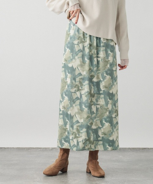 GLOBAL WORK(グローバルワーク)の「ベロアプリントイージースカート/634536(スカート・レディース・ブラック/ブラウン/グリーン・MEDIUM/LARGE)」の3枚目の写真