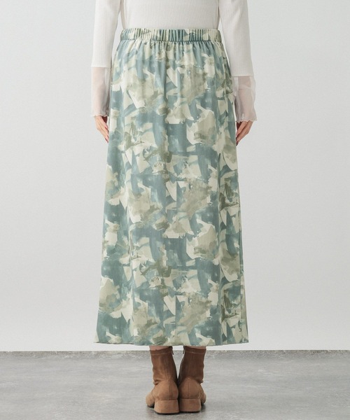 GLOBAL WORK(グローバルワーク)の「ベロアプリントイージースカート/634536(スカート・レディース・ブラック/ブラウン/グリーン・MEDIUM/LARGE)」の5枚目の写真