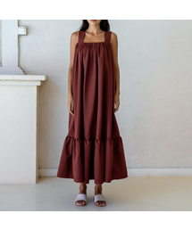 Daphne Brown Tie-back Maxi Dress