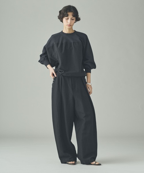 Curensology（カレンソロジー）の「Curensology(カレンソロジー)/ワッフルドロストプルオーバー（Tシャツ/カットソー・レディース・ブラック/ホワイト・FREE）」の6枚目の写真