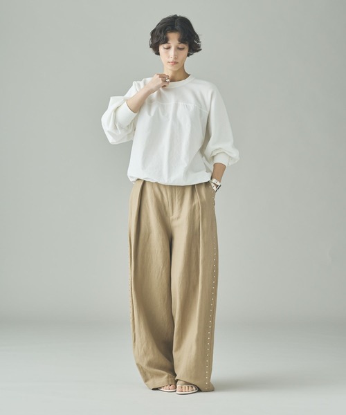 Curensology（カレンソロジー）の「Curensology(カレンソロジー)/ワッフルドロストプルオーバー（Tシャツ/カットソー・レディース・ブラック/ホワイト・FREE）」の12枚目の写真