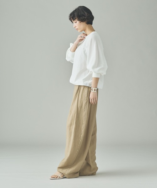 Curensology（カレンソロジー）の「Curensology(カレンソロジー)/ワッフルドロストプルオーバー（Tシャツ/カットソー・レディース・ブラック/ホワイト・FREE）」の13枚目の写真