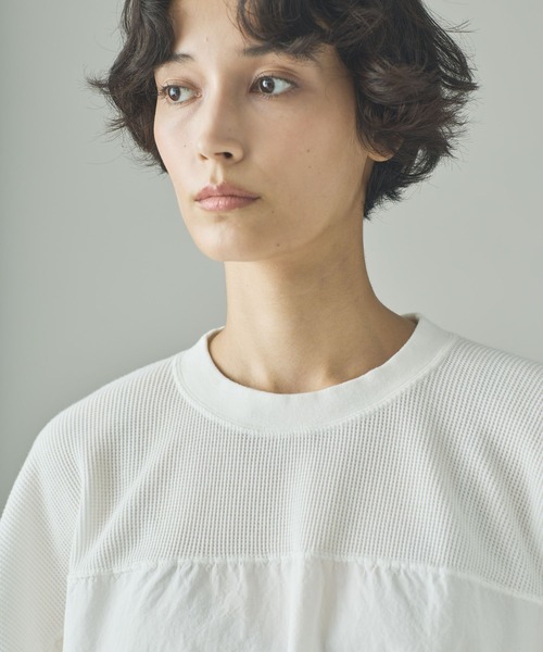 Curensology（カレンソロジー）の「Curensology(カレンソロジー)/ワッフルドロストプルオーバー（Tシャツ/カットソー・レディース・ブラック/ホワイト・FREE）」の15枚目の写真