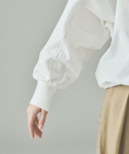 Curensology（カレンソロジー）の「Curensology(カレンソロジー)/ワッフルドロストプルオーバー（Tシャツ/カットソー・レディース・ブラック/ホワイト・FREE）」の17枚目の写真