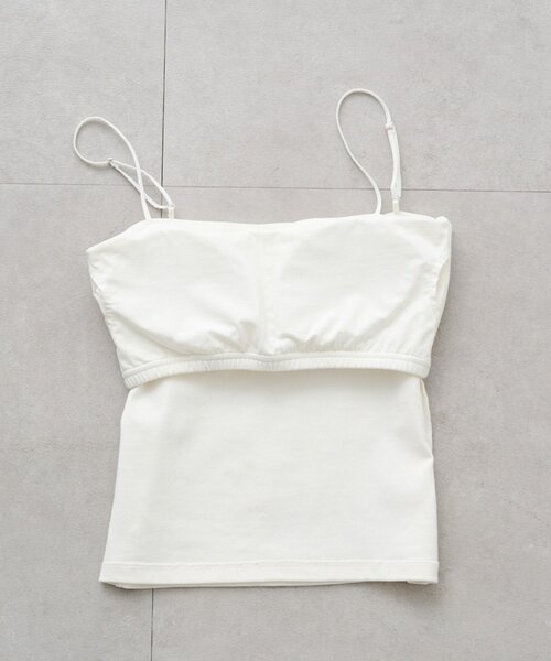 LOUNGEDRESS(ラウンジドレス)の「ストレートラインキャミソール(キャミソール・レディース・オフホワイト/ブラック・SMALL/MEDIUM)」の3枚目の写真