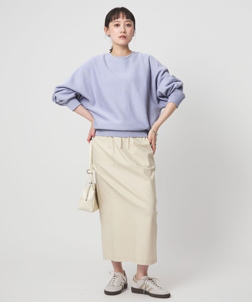 green label relaxing（グリーンレーベルリラクシング）の「［size SHORTあり］フォルム クルー スウェット（スウェット・レディース・ナチュラル/ダークグレー/ピンク/ライトブルー・SHORT/FREE）」の9枚目の写真