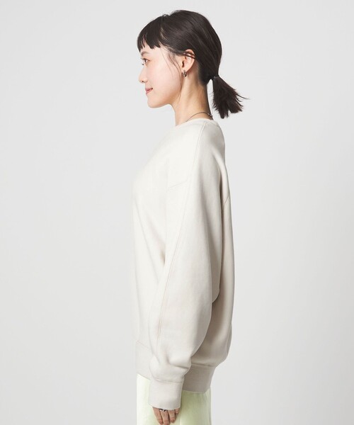 green label relaxing（グリーンレーベルリラクシング）の「［size SHORTあり］フォルム クルー スウェット（スウェット・レディース・ナチュラル/ダークグレー/ピンク/ライトブルー・SHORT/FREE）」の16枚目の写真