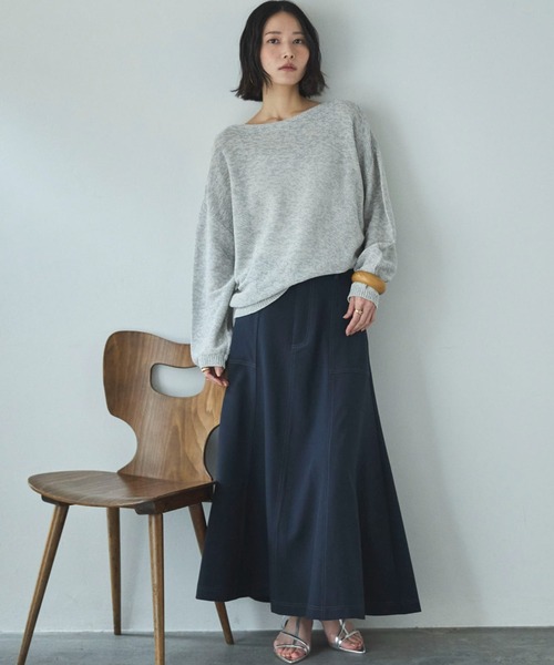 Doux archives(ドゥアルシーヴ)の「アウトポケットセミフレアスカート(スカート・レディース・ネイビー/ベージュ/カーキ・MEDIUM/SMALL)」の14枚目の写真