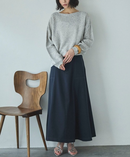 Doux archives(ドゥアルシーヴ)の「アウトポケットセミフレアスカート(スカート・レディース・ネイビー/ベージュ/カーキ・MEDIUM/SMALL)」の16枚目の写真