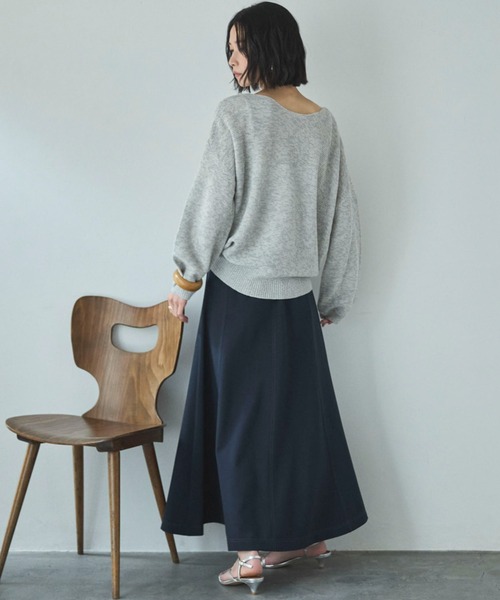 Doux archives(ドゥアルシーヴ)の「アウトポケットセミフレアスカート(スカート・レディース・ネイビー/ベージュ/カーキ・MEDIUM/SMALL)」の18枚目の写真