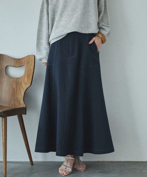 Doux archives(ドゥアルシーヴ)の「アウトポケットセミフレアスカート(スカート・レディース・ネイビー/ベージュ/カーキ・MEDIUM/SMALL)」の22枚目の写真