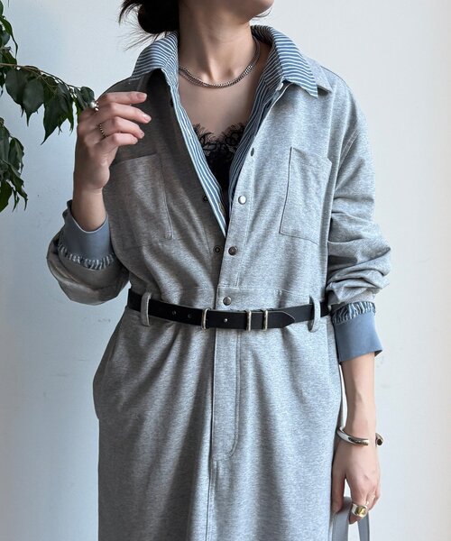 DouDou(ドゥドゥ)の「スウェットワンピース(ワンピース・レディース・グレー/ブラック・FREE/TM)」の18枚目の写真