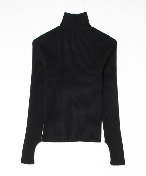 anuke（アンヌーク）の「Slit Turtle Knit（ニット/セーター・メンズ・チャコールグレー/ブラック/マルチ・FREE）」の3枚目の写真