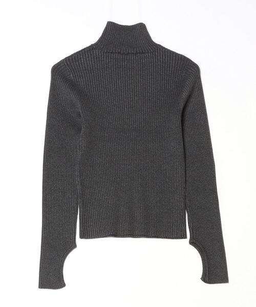anuke（アンヌーク）の「Slit Turtle Knit（ニット/セーター・メンズ・チャコールグレー/ブラック/マルチ・FREE）」の4枚目の写真